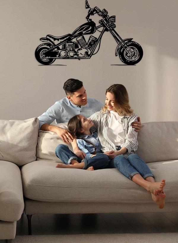 Dekadron Motosiklet Metal Duvar Dekoru - Image 1