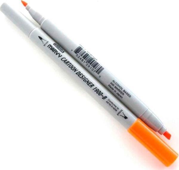 Marvy 1900-S/7 Orange Çift Uçlu Grafik Kalemi - Image 1