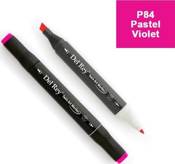 Del Rey Twın Marker P84 Pastel Violet Çift Uçlu Grafik Kalemi Mn-Dr084 - Image 1