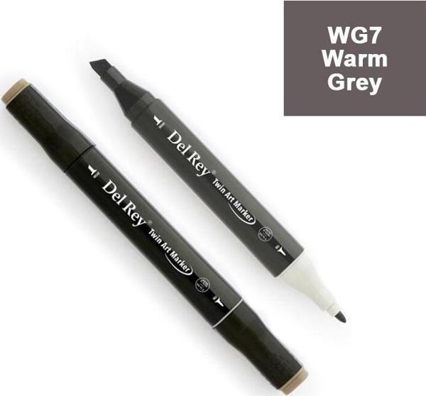 Del Rey Twın Marker Wg7 Warm Grey Çift Uçlu Grafik Kalemi Mn-Drwg7 - Image 1
