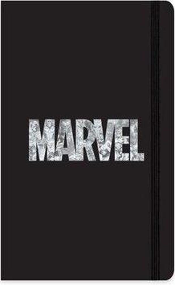 Marvel 13x21 80 Yaprak Çizgili Ciltli Lastikli Defter - Siyah - Image 1