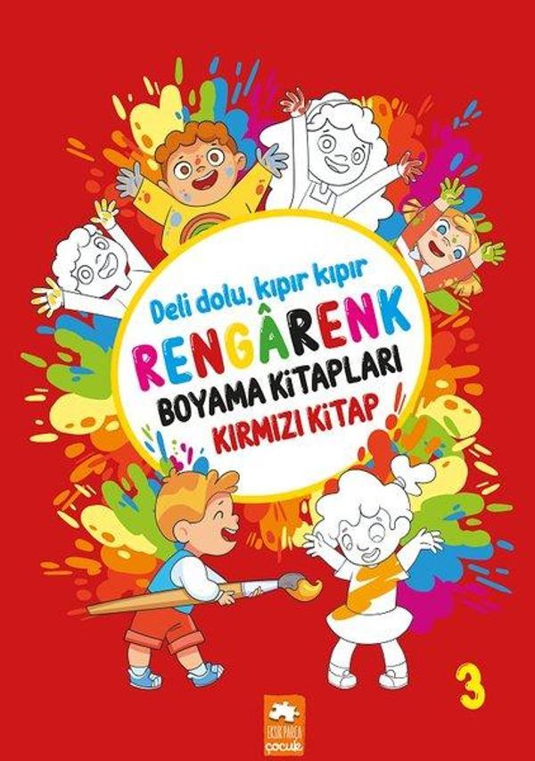 Rengarenk Boyama Kitapları - Kırmızı Kitap - Eksik Parça Yayınları - Image 1