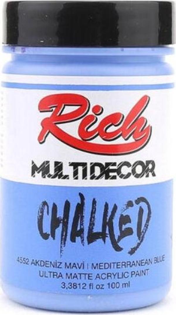 Rıch Chalked Akr. Boya 100 Cc 4552 Akdeniz Mavi - Image 1