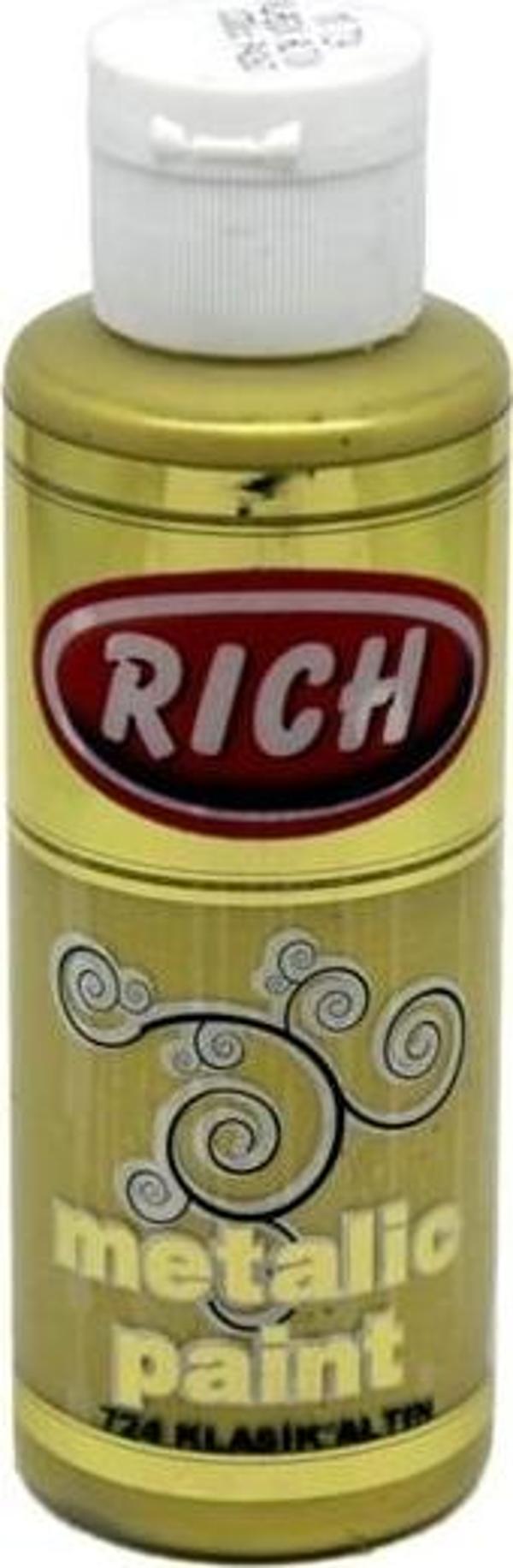 Rıch Metalik Akrilik Boya 03957 Klasik Altın 120 Cc - Image 1