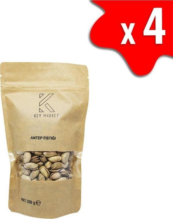 Key Market 1 Kg Doğal,Kavrulmuş Kabuklu Tuzlu Ana Çıtlak Taze Antep Fıstığı - Image 1