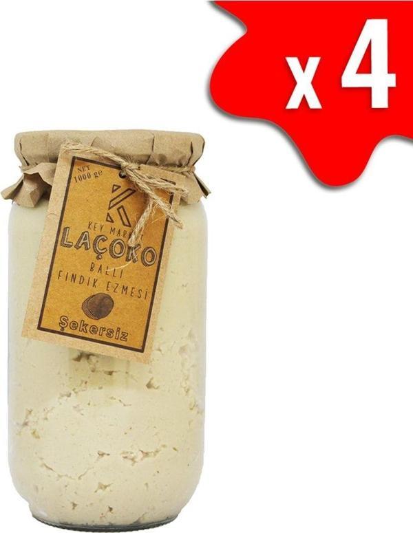 Laçoko 4 Kg Şekersiz, Katkısız, Glutensiz, Doğal Ballı Fındık Ezmesi - Image 1