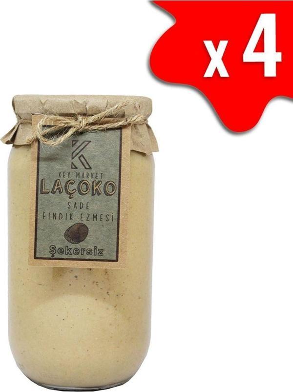 Laçoko 4 Kg Şekersiz, Katkısız, Glutensiz, Vegan, Doğal Sade Fındık Ezmesi - Image 1