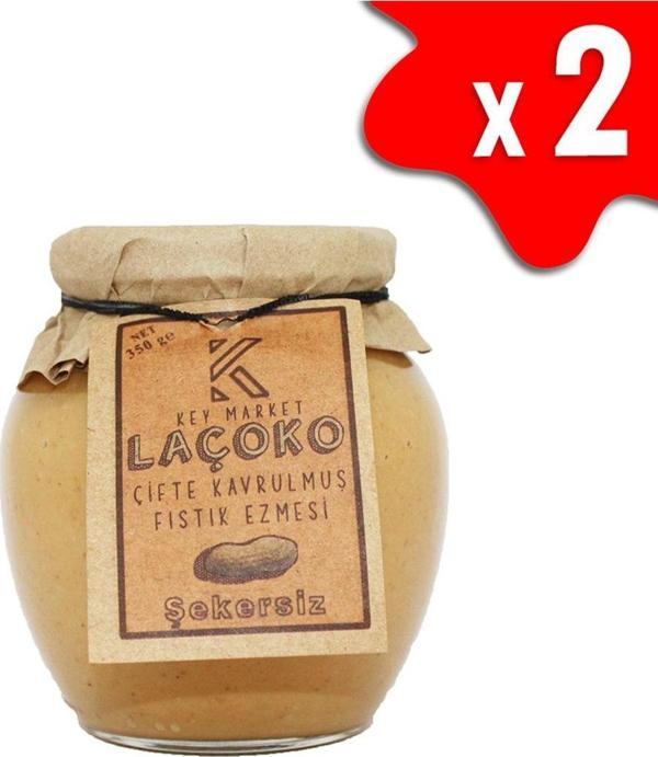 Laçoko 700 Gram Şekersiz, Katkısız, Glutensiz, Vegan, Doğal Çifte Kavrulmuş Yer Fıstığı Ezmesi - Image 1
