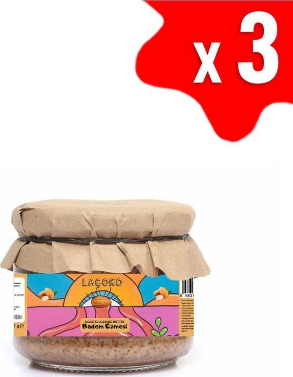 Laçoko 825 Gram Şekersiz, Katkısız, Glutensiz, Vegan, Doğal Badem Ezmesi - Image 1