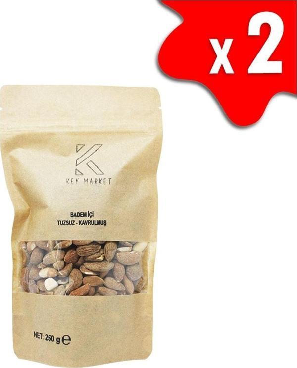 Key Market 500 Gram Doğal, Kavrulmuş Badem Içi - Image 1