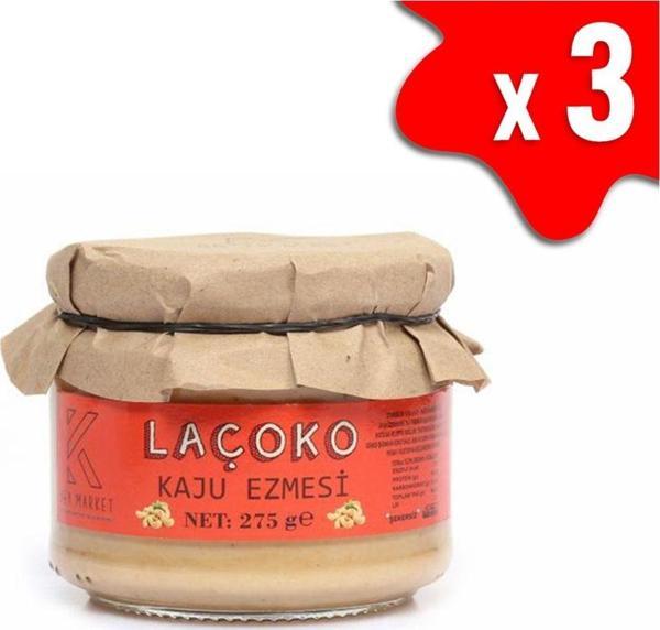 Laçoko 825 Gram Şekersiz, Katkısız, Glutensiz, Vegan, Doğal Kaju Ezmesi - Image 1