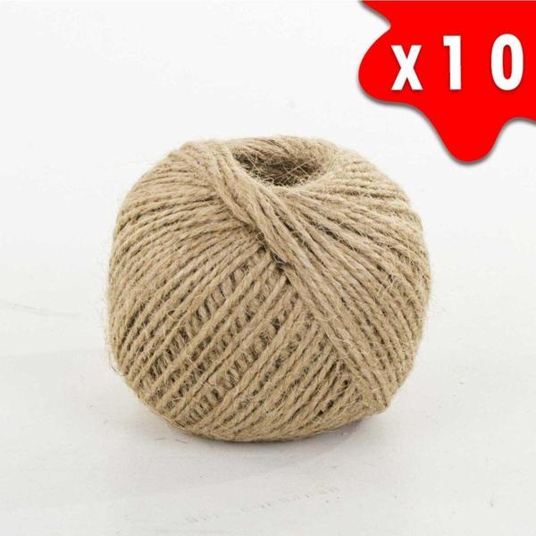 Key Market Jut Dekoratif 10 Top – 100 Metre 100 Gram Çuval Hasır Halat Ipi (10 Adet) - Image 1
