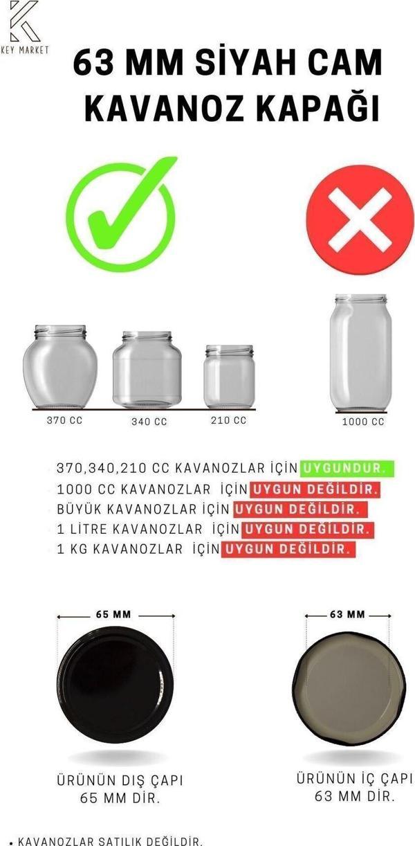 Paşabahçe Twıst - Of 20 Adet 63 Mm Siyah Cam Kavanoz Kapağı (20 Adet) - Image 1