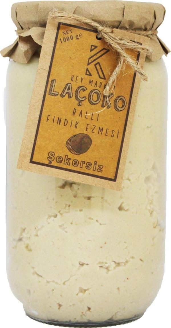 Laçoko 1  kg Şekersiz, Katkısız, Glutensiz, Doğal Ballı Fındık Ezmesi (1  kg) - Image 1