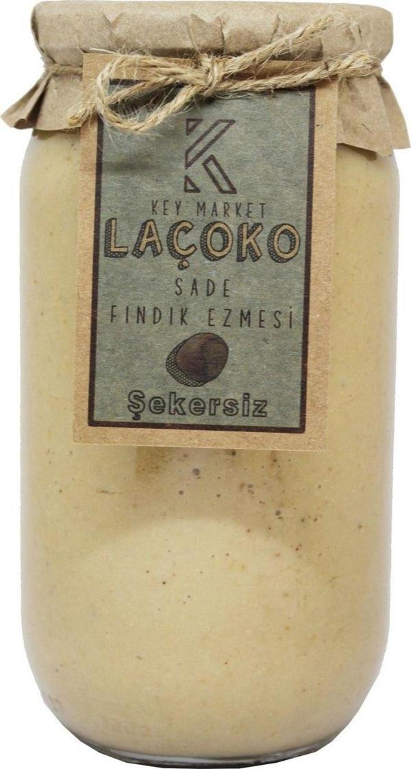 Laçoko 1  kg Şekersiz, Katkısız, Glutensiz, Vegan, Doğal Sade Fındık Ezmesi (1  kg ) - Image 1