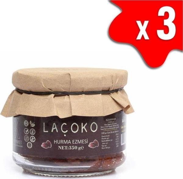 Laçoko 1050 Gram Şekersiz,Katkısız,Vegan,Doğal Hurma Ezmesi – Hurma Dolgusu - Hurma Püresi - Image 1