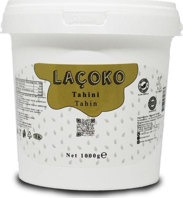 Laçoko 1Kg Isme - Kişiye Özel Kova Şekersiz, Katkısız, Vegan, Doğal Tahin (1 Kg ) - Image 1