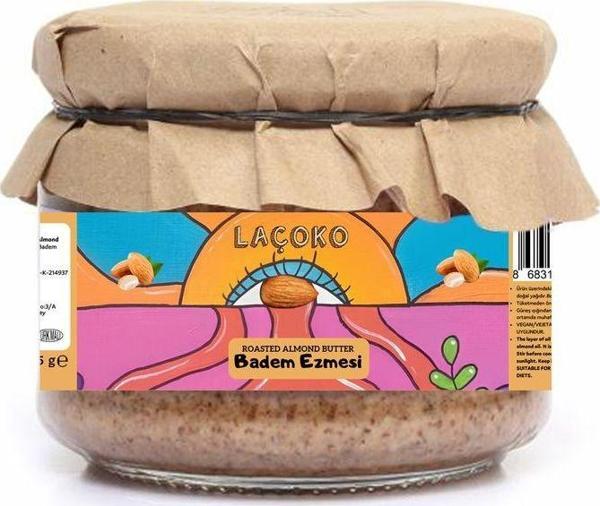 Laçoko 275 Gram Şekersiz, Katkısız, Glutensiz, Vegan, Doğal Badem Ezmesi (275 Gram) - Image 1