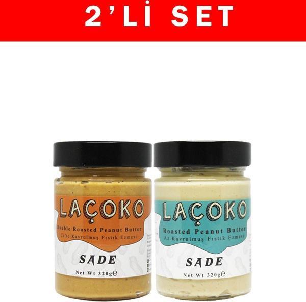Laçoko 320 Gram Deneme Serisi Çifte Kavrulmuş Fıstık Ve Az Kavrulmuş Fıstık Ezmesi - Image 1