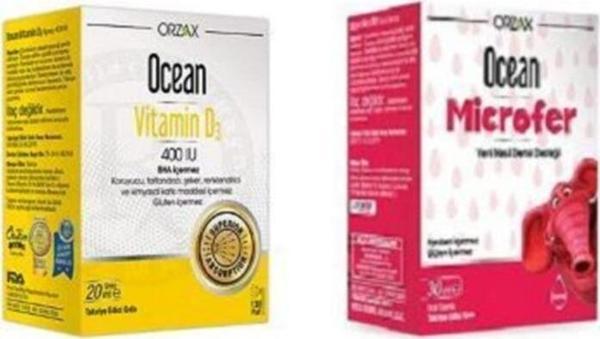Ocean D3 Vitamini 400 Iu 20ml + Ocean Microfer Damla 30ml - Image 1