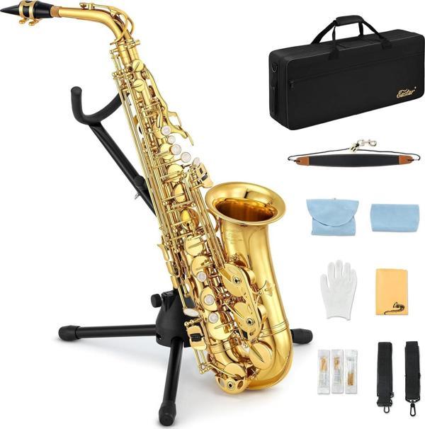 Eastar AS-II Student Mi Bemol Alto Saksafon (Gold Lacquer) - Image 1