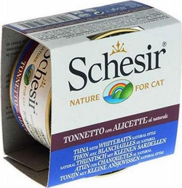 Schesir Ton ve Ringa Balıklı Yetişkin Kedi Konservesi 6 Adet 85 Gr - Image 1