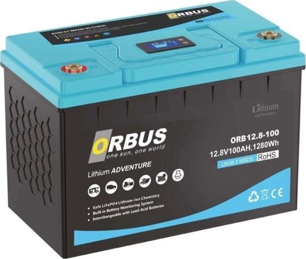 Orbus 12.8 V Volt 100 Amper Lityum Lifepo4 Akü - Image 1