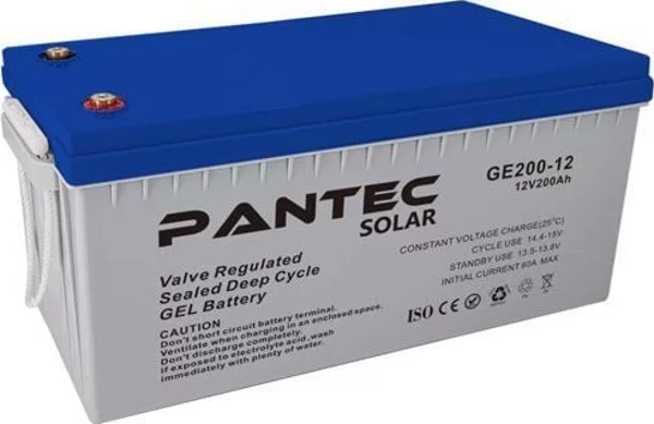 Pantec 12 Volt 200 Amper Jel Akü - Image 1