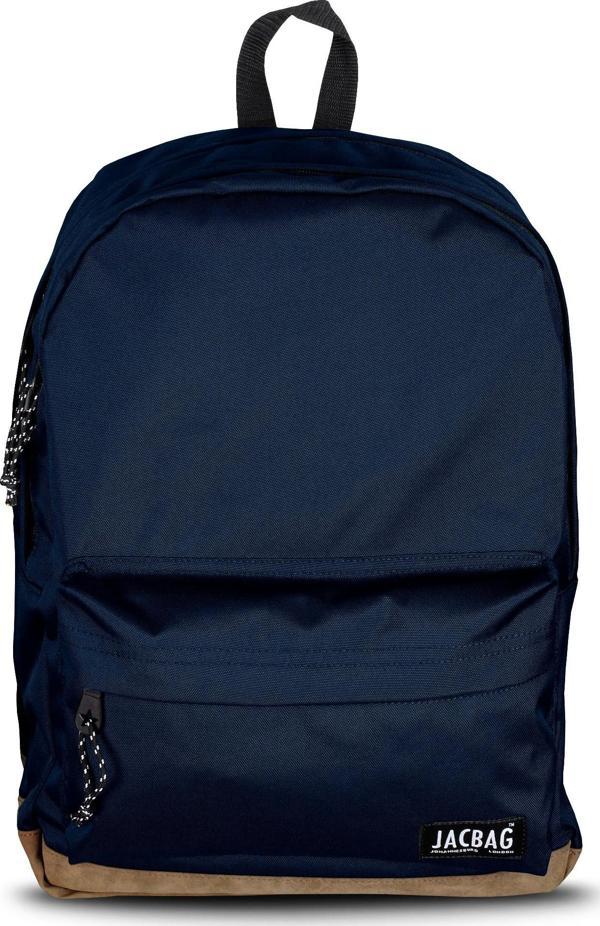 Jacbag Campus Deri Tabanlı İki Bölmeli Sırt Çantası Lacivert Jac-56 - Image 1