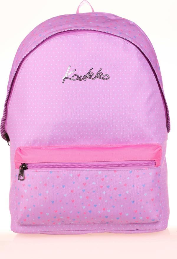 Kaukko Hat Sırt Çantası Lila Kalp K1662 - Image 1