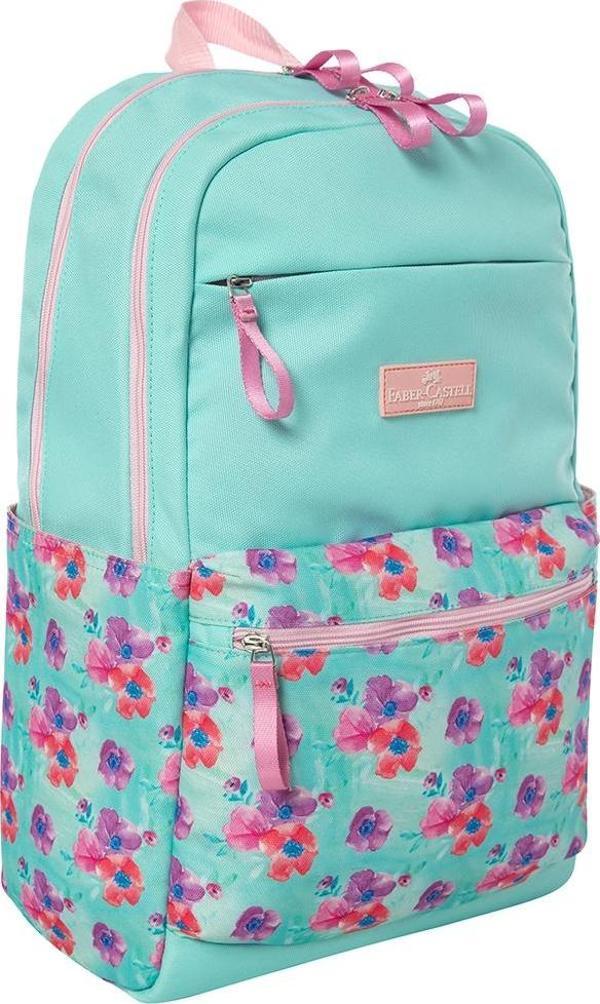 Faber-Castell Flower Sırt Çantası Mint Yeşili  - Image 1