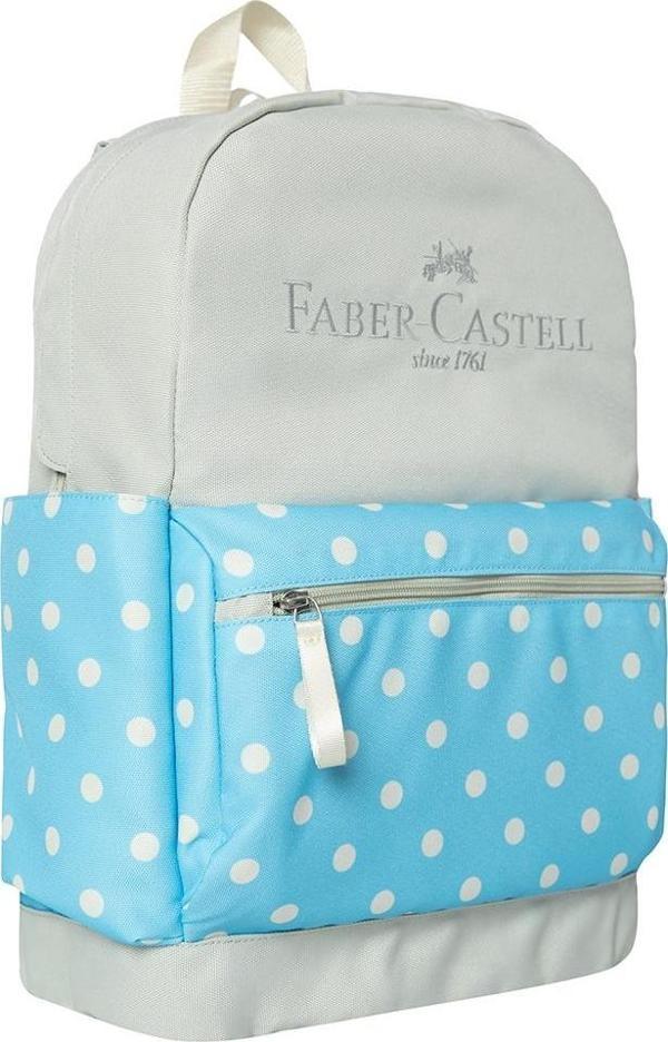 Faber-Castell Polly Sırt Çantası Puantiyeli Mavi - Image 1