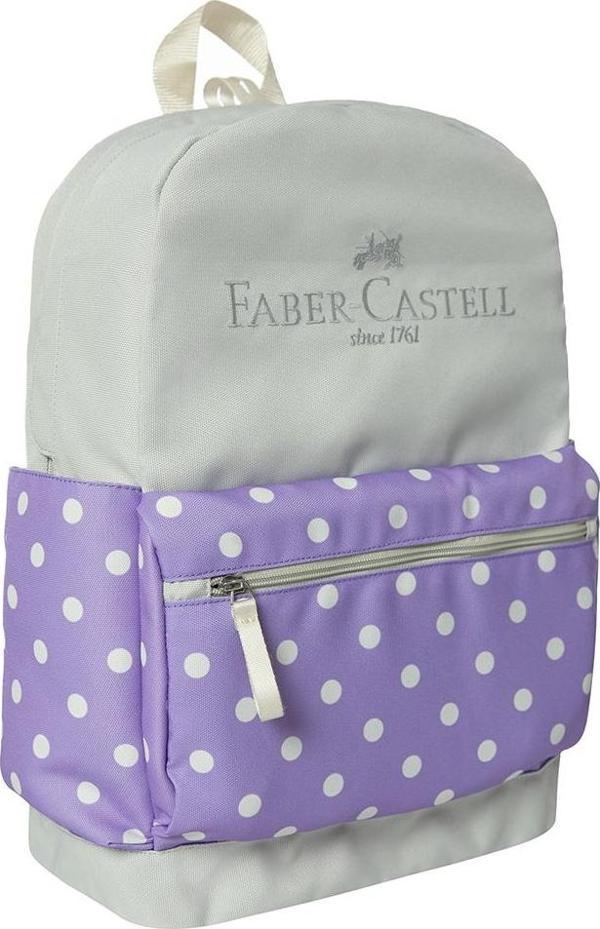 Faber-Castell Polly Sırt Çantası Puantiyeli Mor - Image 1
