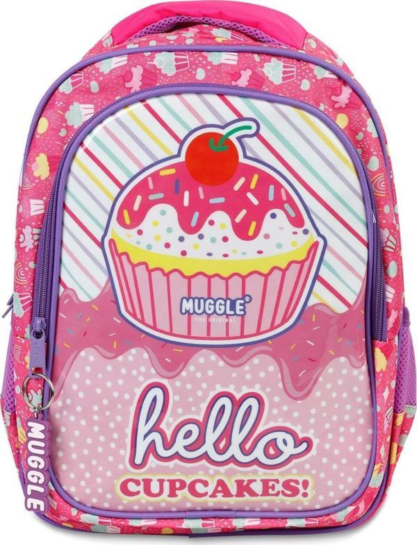 Muggle Cup Cake Pembe Okul Çantası Mu-7051 - Image 1