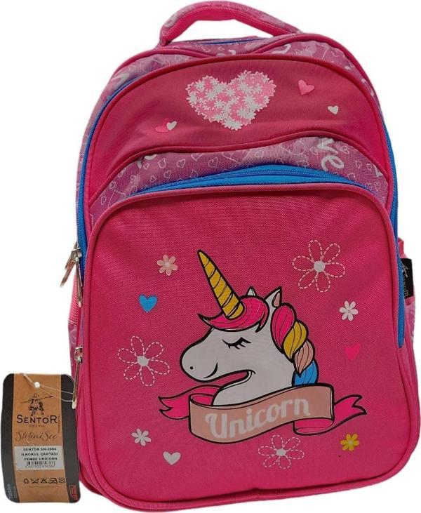 Sentor Okul Çantası İlkokul Unicorn Pembe Sn-2086 - Image 1