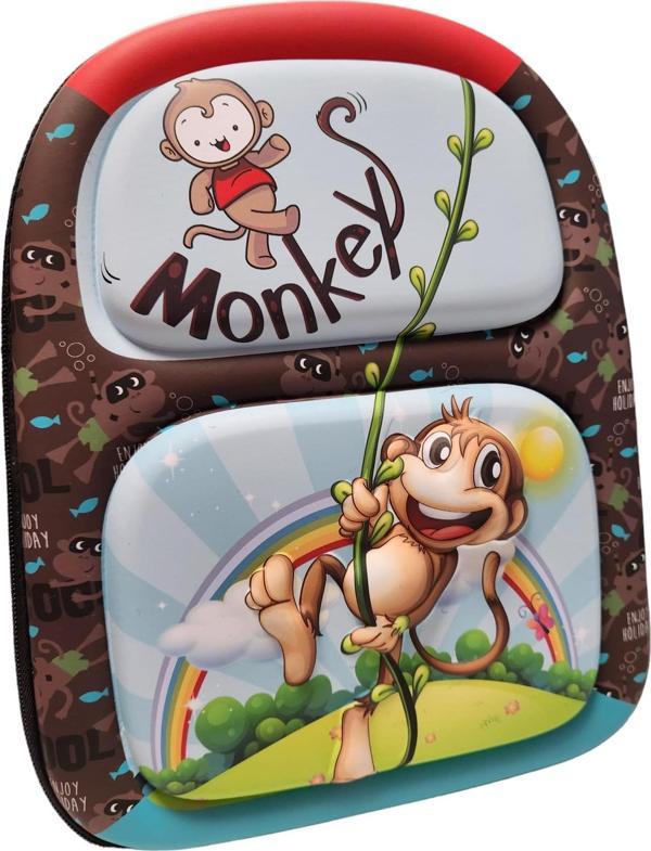 Taros Monkey Kabartma Anaokul Çantası 7837 - Image 1