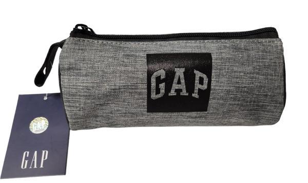 Gap Tek Bölme Üçgen Kalem Çantası Siyah-Gri 03407 - Image 1