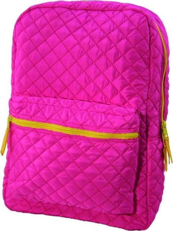 Trendix Kapitone Sırt Çantası Pembe - Sarı U1622-Pe-Sa - Image 1