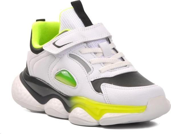 Pepino 1728-F Beyaz-Fosfor Sarı Çocuk Spor Ayakkabı - Image 1