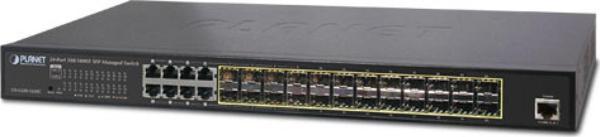L2+ Yönetilebilir Switch (L2+ Managed Switch)&lt;br&gt;24-Port 100/1000Base-X mini-GBIC/SFP yuva&lt; - Image 1