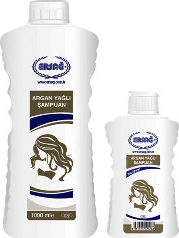 Ersağ Aparatlı Argan Yağlı Şampuan 1000 ML + Boş Aparat - Image 1