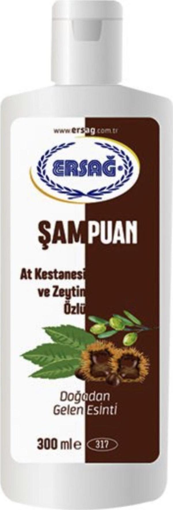 Ersağ At Kestanesi ve Zeytin Özlü Şampuan 300 ml - Image 1