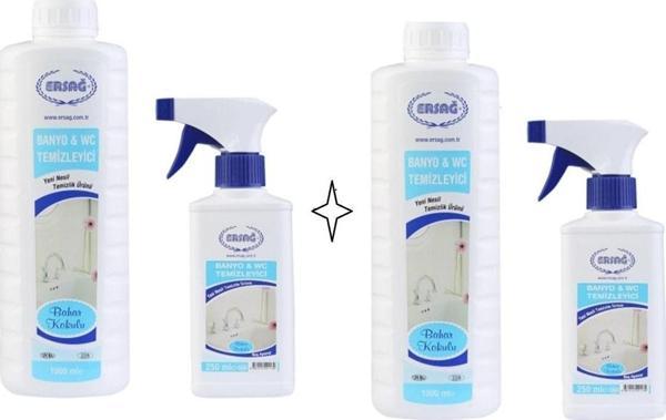 Ersağ Bahar Kokulu Banyo Wc Temizleyici 2x1000 Ml + Boş Aparatlı - Image 1