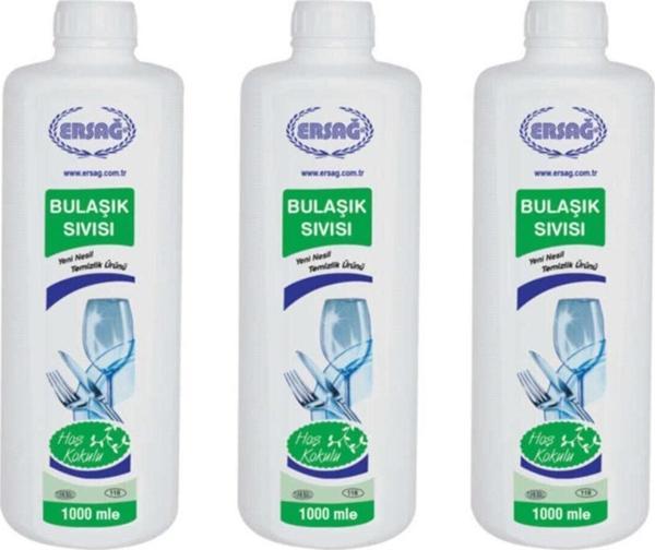 Ersağ Hoş Kokulu Bulaşık Sıvısı 1000 Ml. * 3 Adet - Image 1