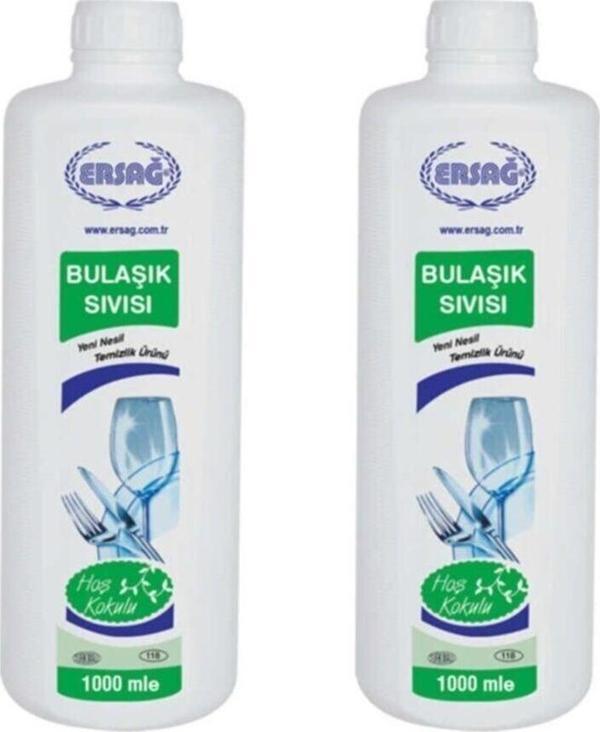 Ersağ Hoş Kokulu Bulaşık Sıvısı 2 Adet X 1000 Ml. - Image 1