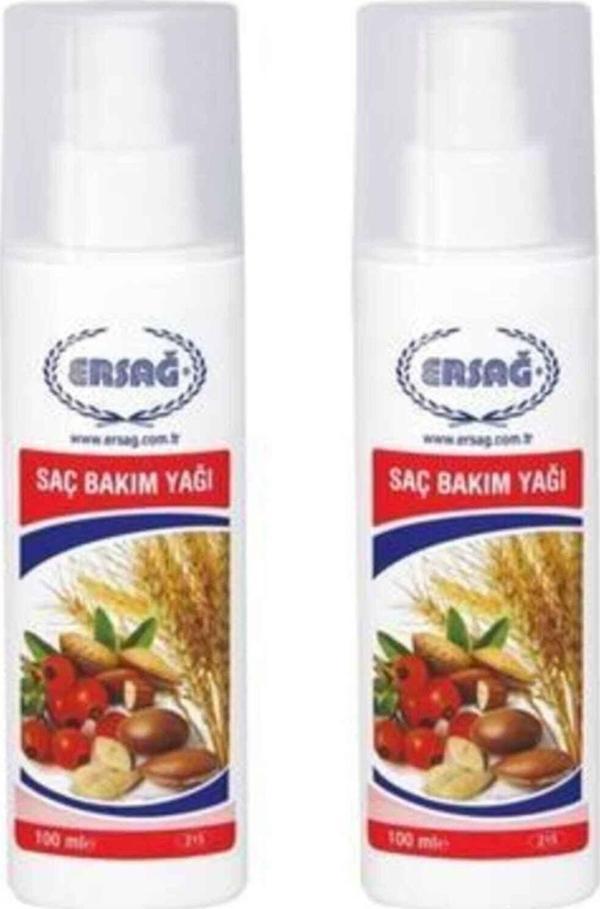 Ersağ Saç Bakım Yağı 100 Ml 2 Adet - Image 1