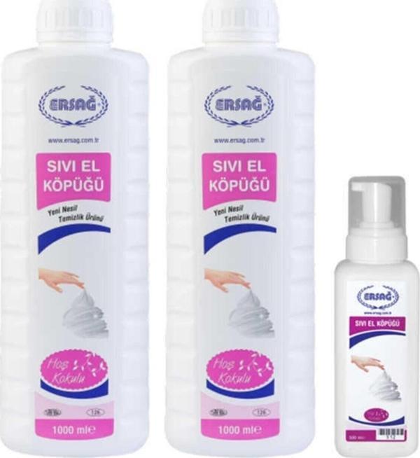 Ersağ Sıvı El Köpüğü 1000 Ml. X 2 Adet + Boş Aparat - Image 1