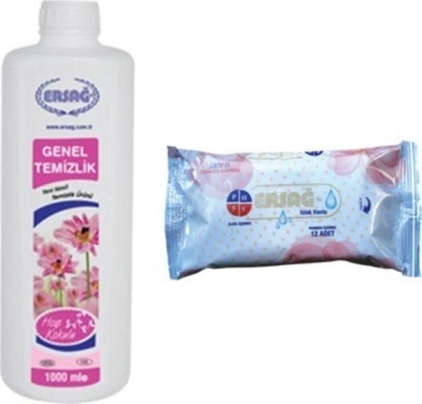 Ersağ Genel Temizlik 1000ml + Islak Mendil - Image 1