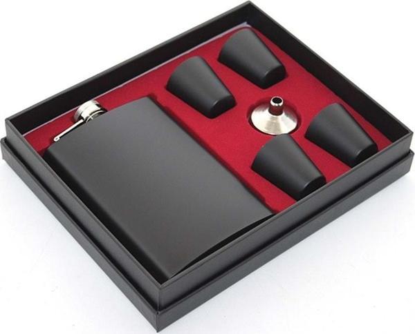 Paslanmaz Çelik 4 Shot Bardaklı Matara Seti - Image 1