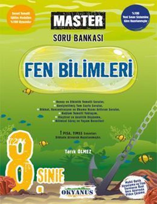 Okyanus 8. Sınıf Fen Bilimleri Master Soru Bankası Okyanus Yayınları - Okyanus Eğitim - Image 1